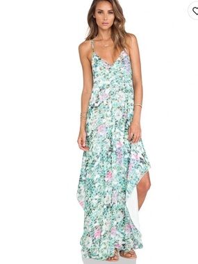 Lovers + Friends Curacao Slip Dress Printed Vacation Island Hop Sz S